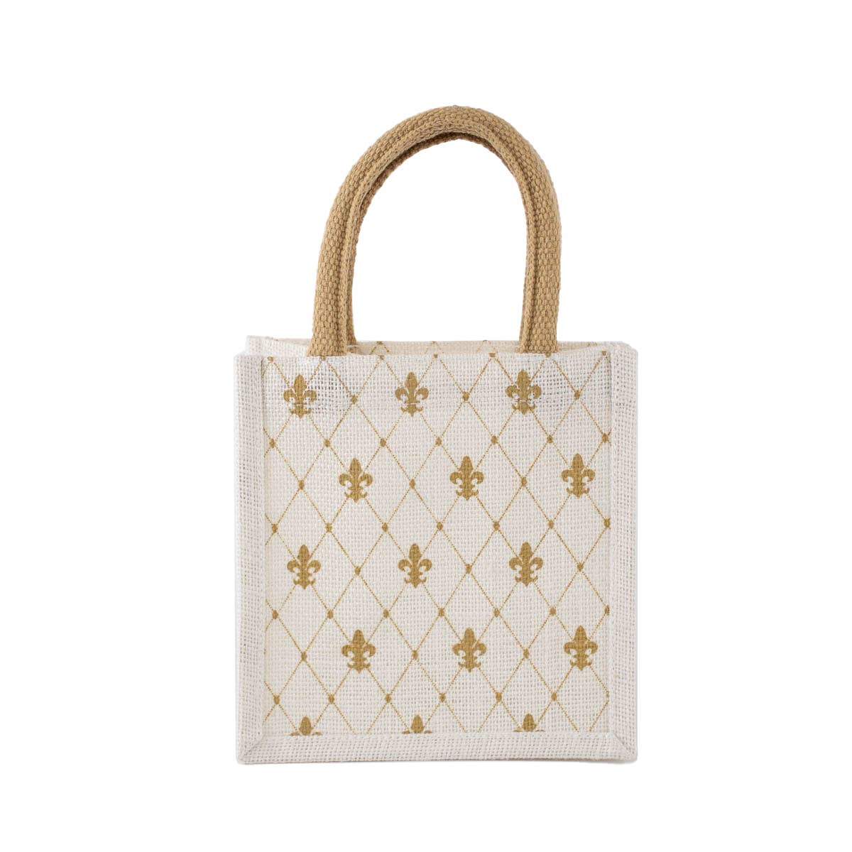 Clovis Petite Gift Tote White/Gold 7x7x5