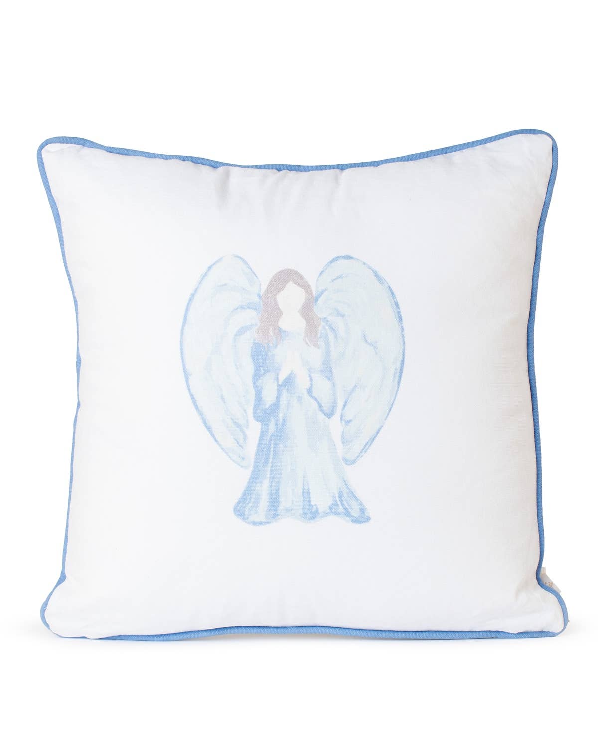 Andy Angel Pillow Soft White/Blue 16x16
