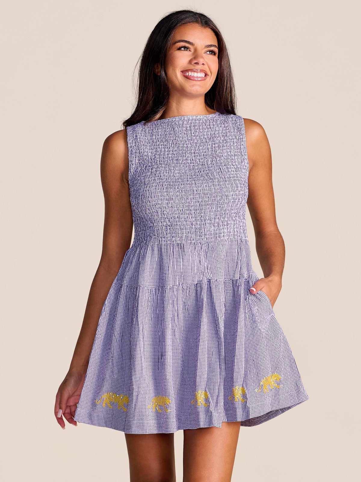 LSU Good Sport Seersucker Dress