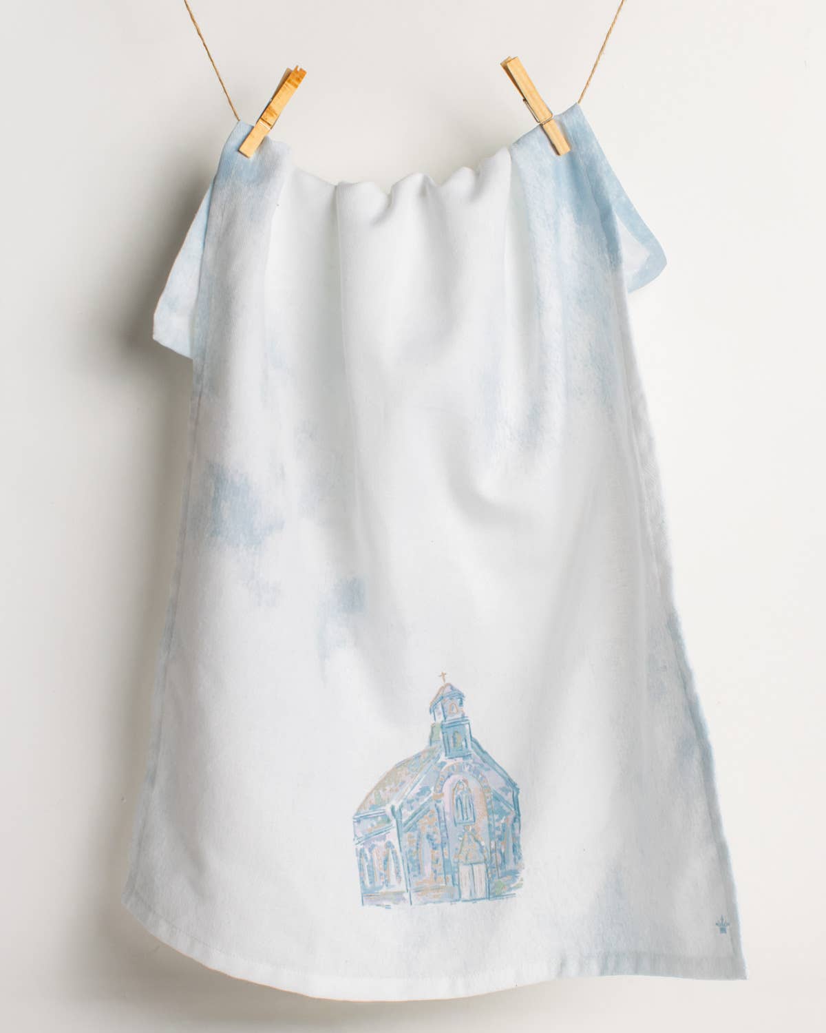 Cornerstone Church Hand Towel   White/Blue   20x28