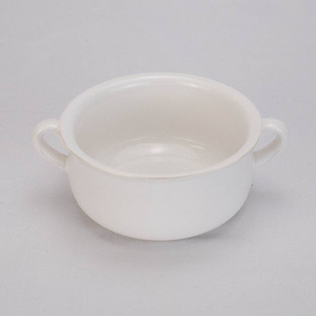 Classic Double Handle Bowl   White    7x2.75x5.5