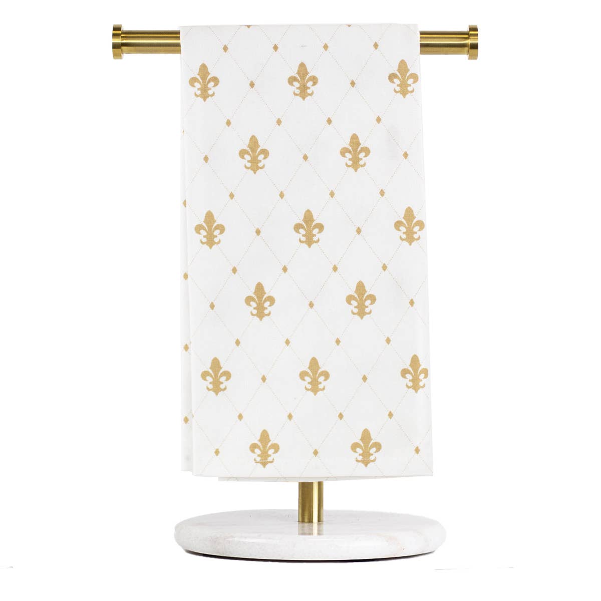 Clovis Hand Towel   White/Light Gold   20x28