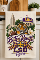 Baton Rouge Tigers Kitchen Tea Towel