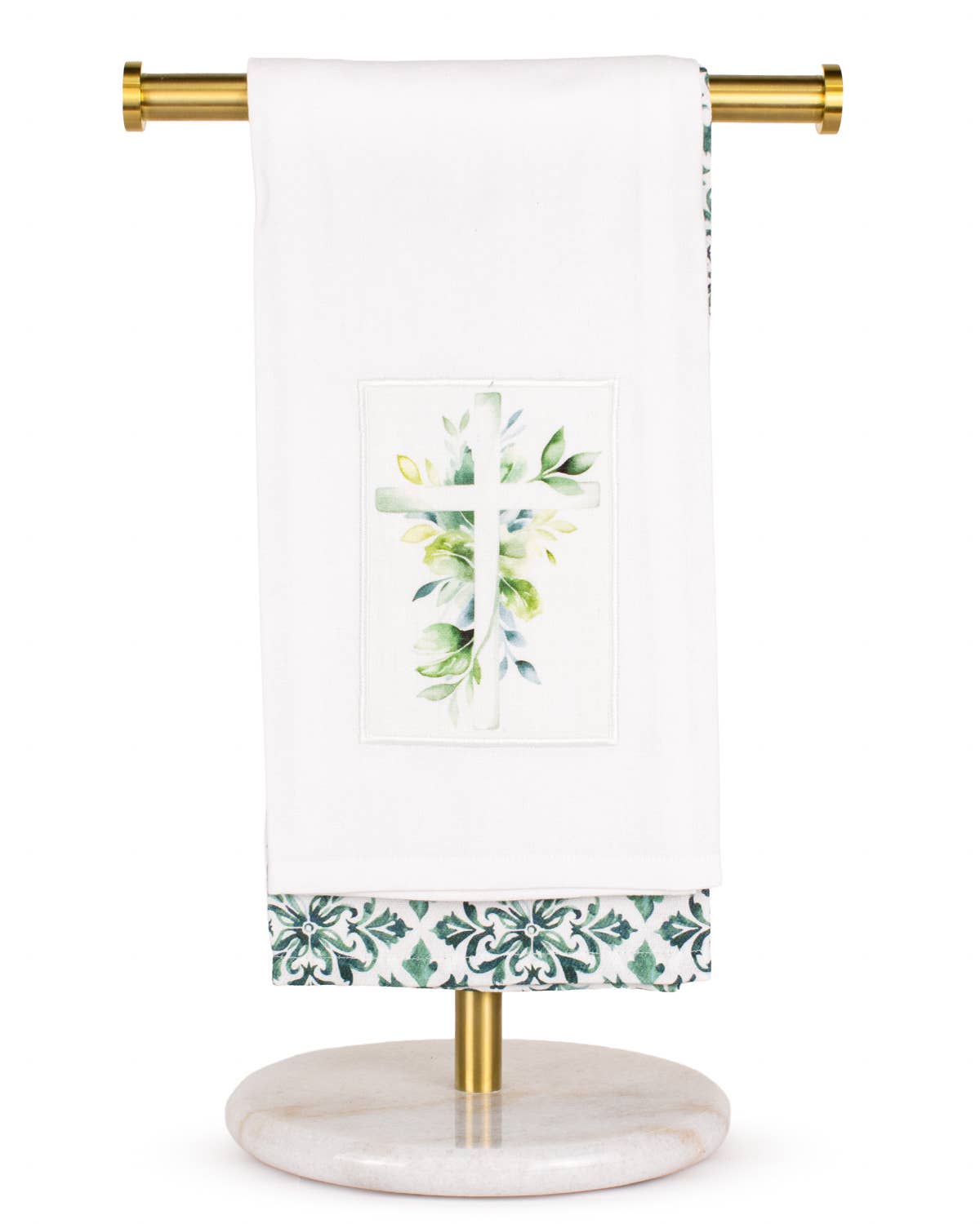 Cross of Hope Hand Towels   White/Multi   20x28   Set of 2
