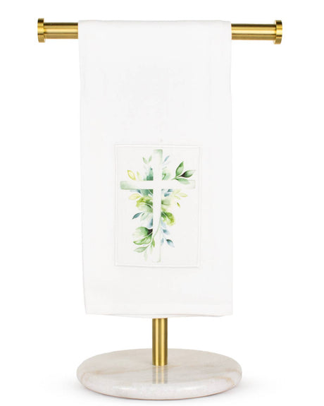 Cross of Hope Hand Towels   White/Multi   20x28   Set of 2