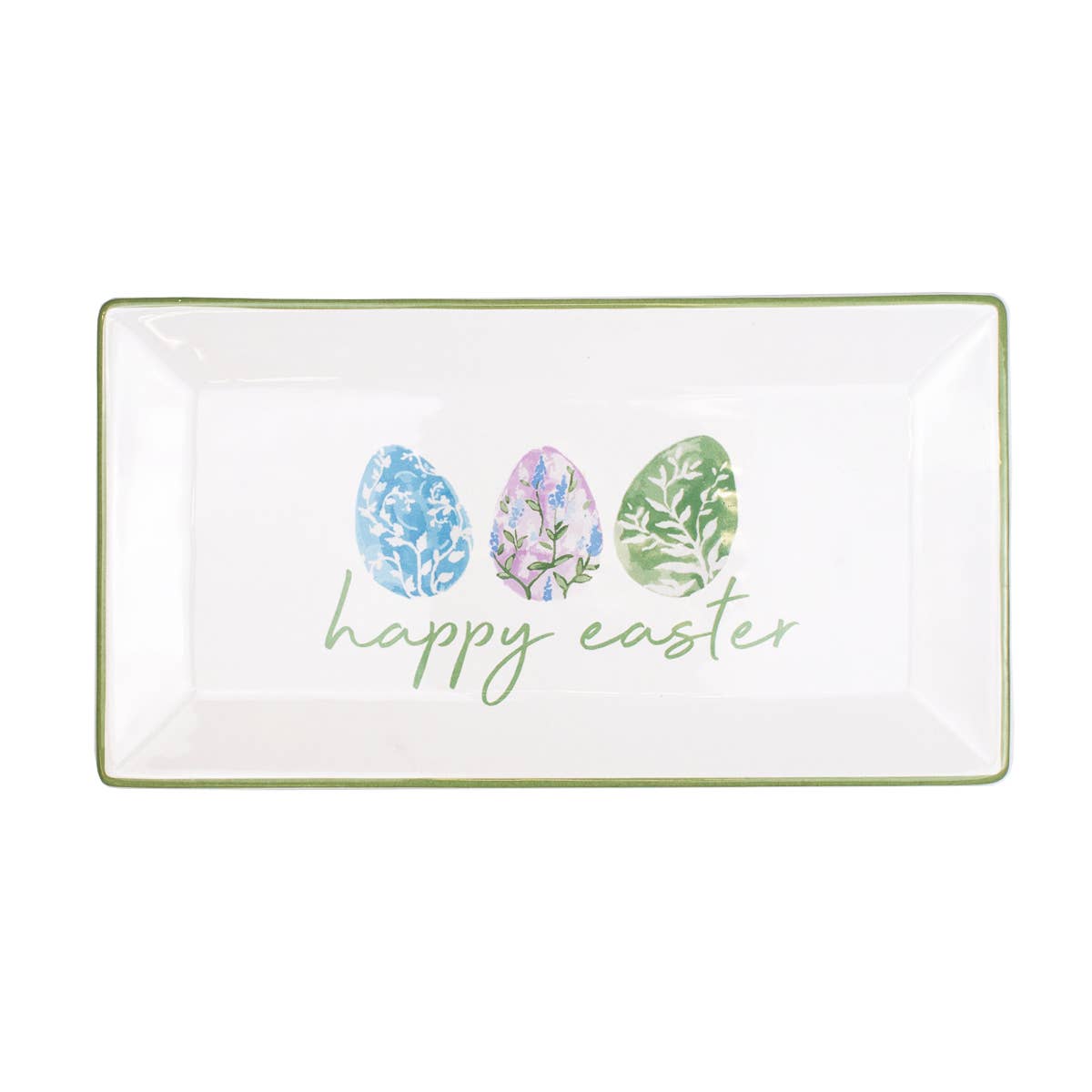 Haven Eggs Rectangle Platter   White/Multi   12x6.5