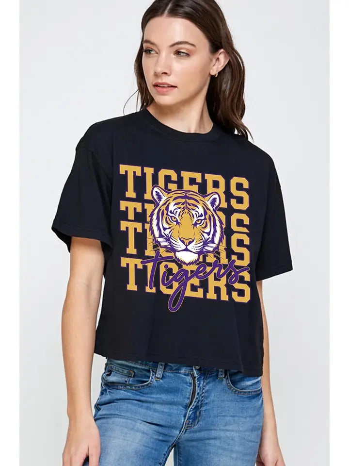 Tigers Spirit Graphic Relaxed Top