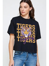 Tigers Spirit Graphic Relaxed Top