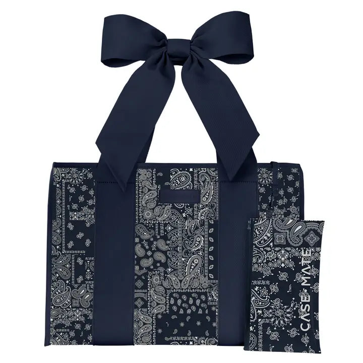 Navy Bandana Bow Jelly Tote Bag