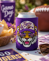 Purple Tigers Game Day Koozie