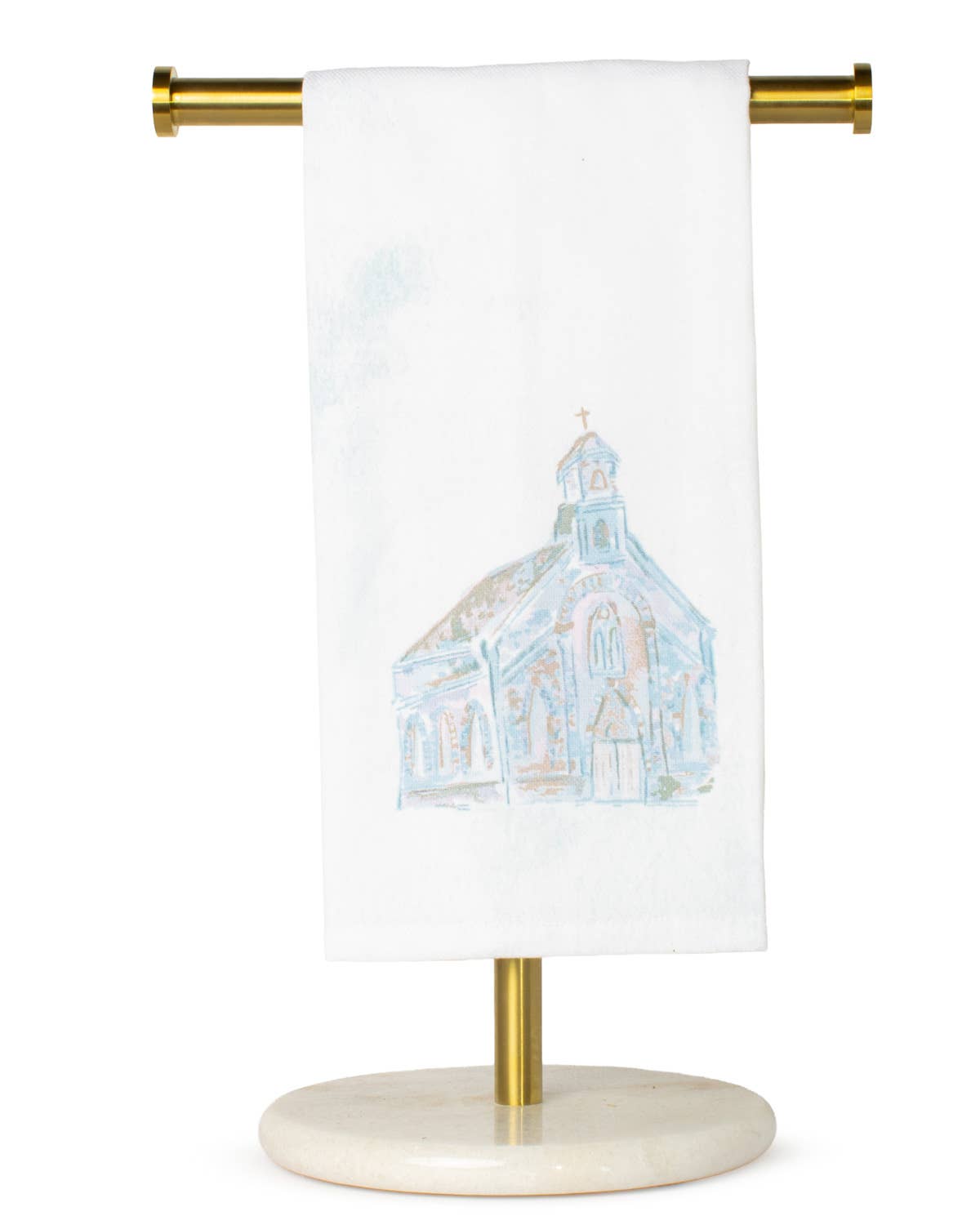 Cornerstone Church Hand Towel   White/Blue   20x28